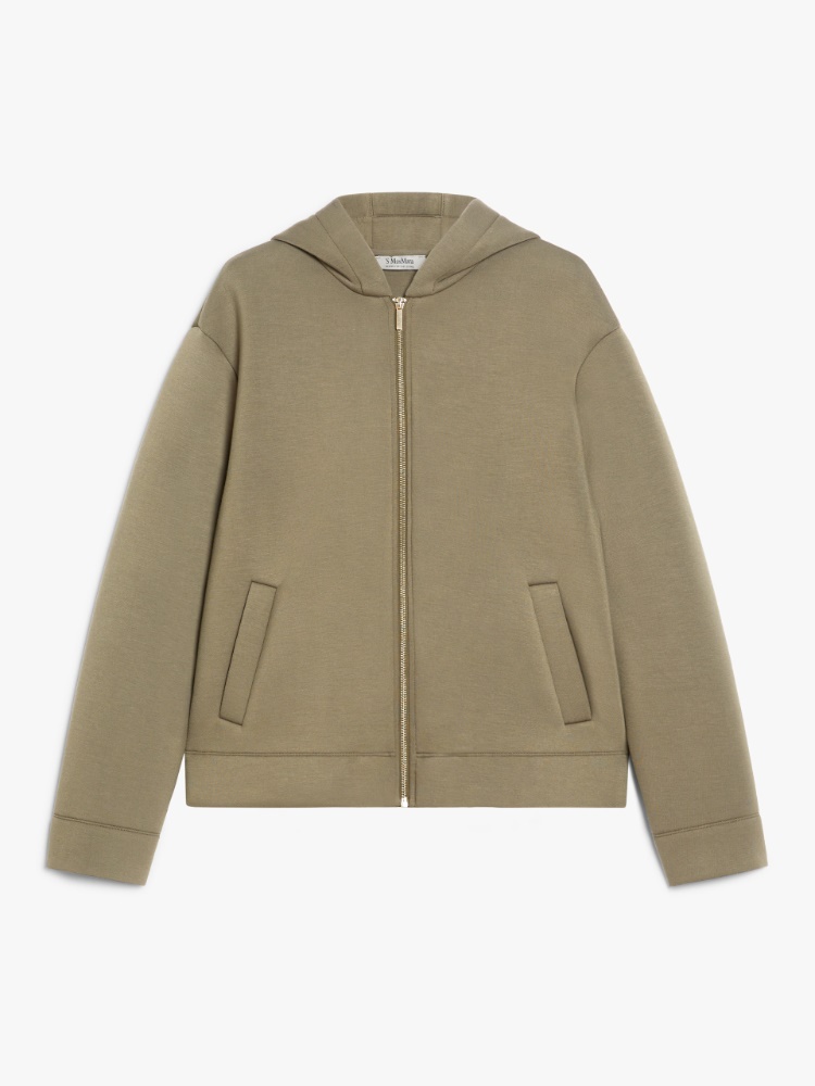 Sweat-shirt en jersey avec fermeture zippée - ARGILE - Max Mara