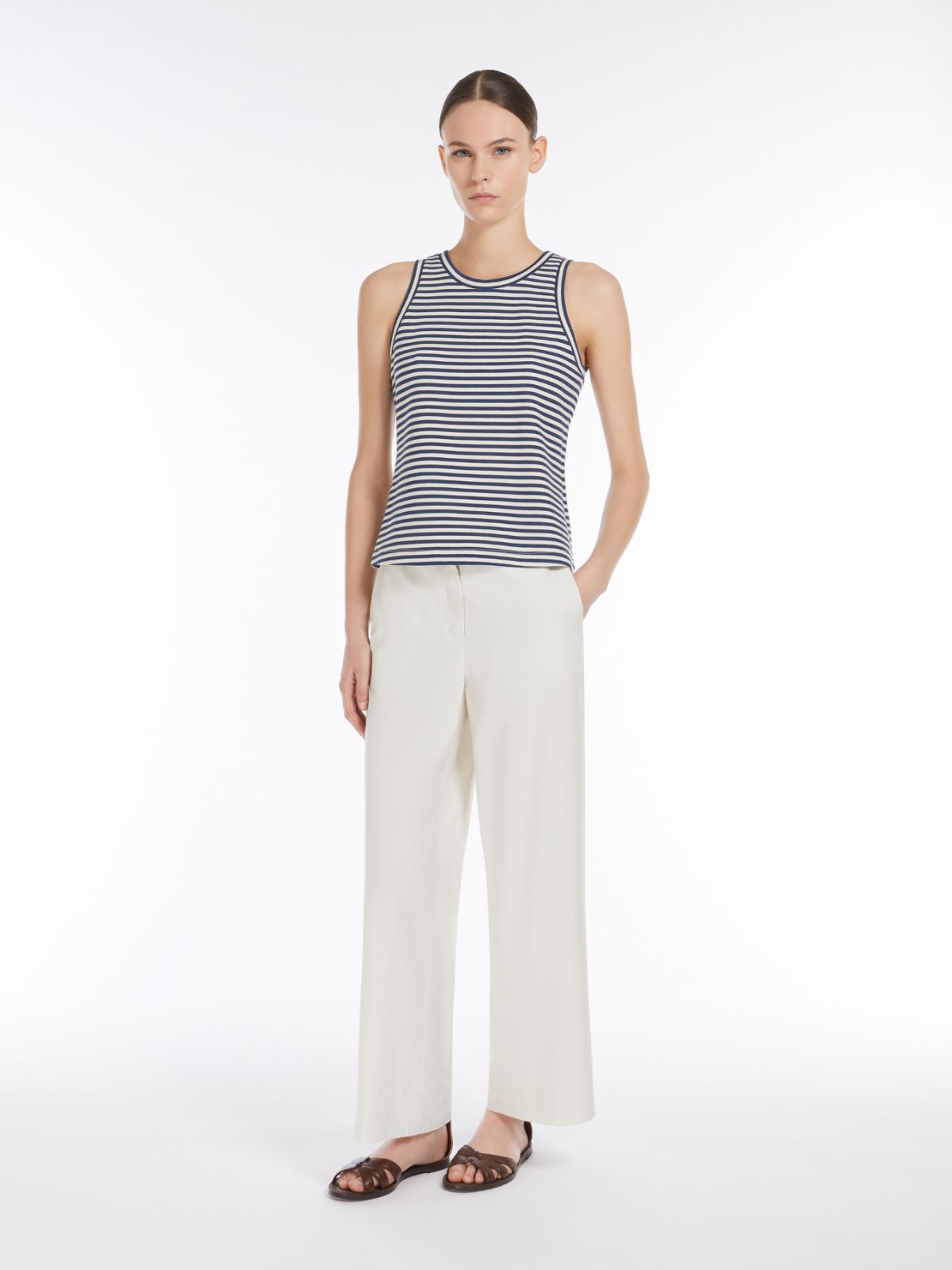 MAX MARA｜SLEEVELESS (FILLY (11161018 003 / 11161018600 Max Mara Filly Silk Satin Tank Top | endource