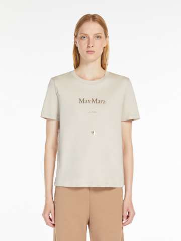 【関税＆送料込み】Max Mara Camel-Coloured T-Shirt In Camel colored tops | Max Mara
