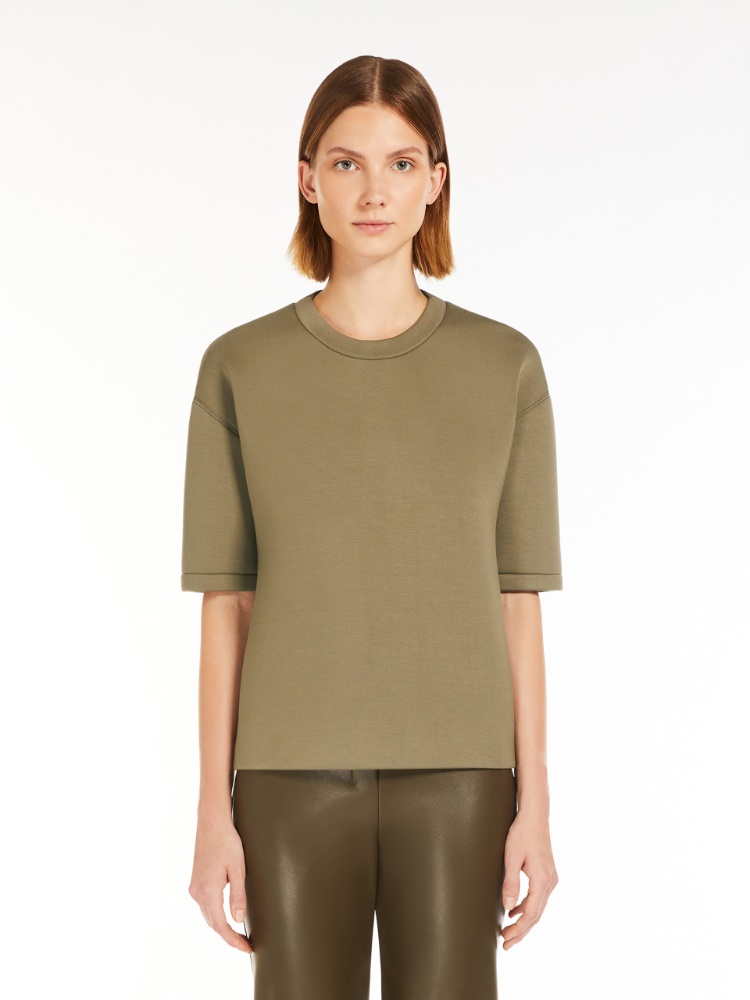 Tシャツ・カットソー MAX MARA Pentola viscose top Beige 1361045906004-b-