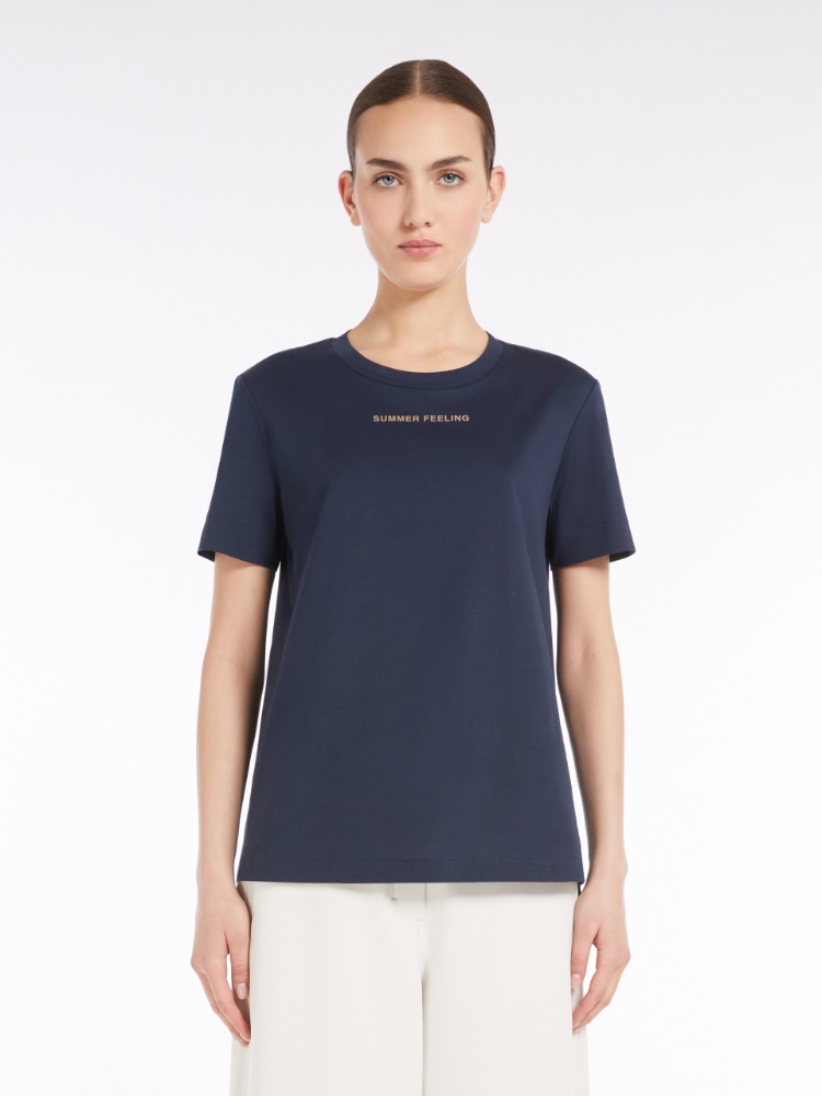 Short-sleeved jersey T-shirt, navy | 