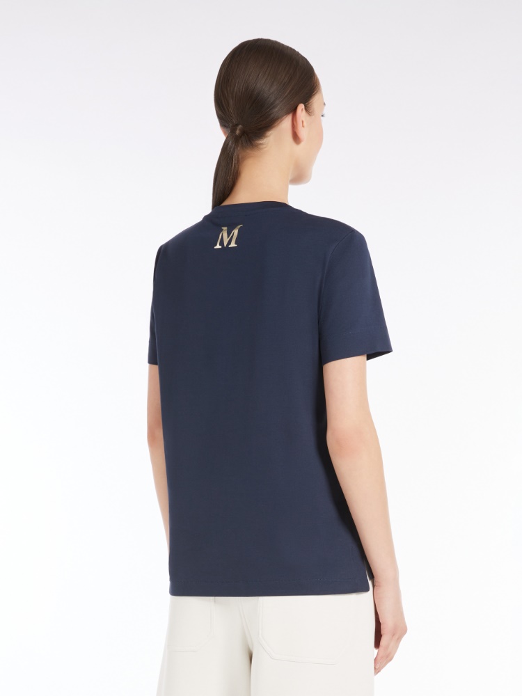 Short-sleeved jersey T-shirt, navy | 