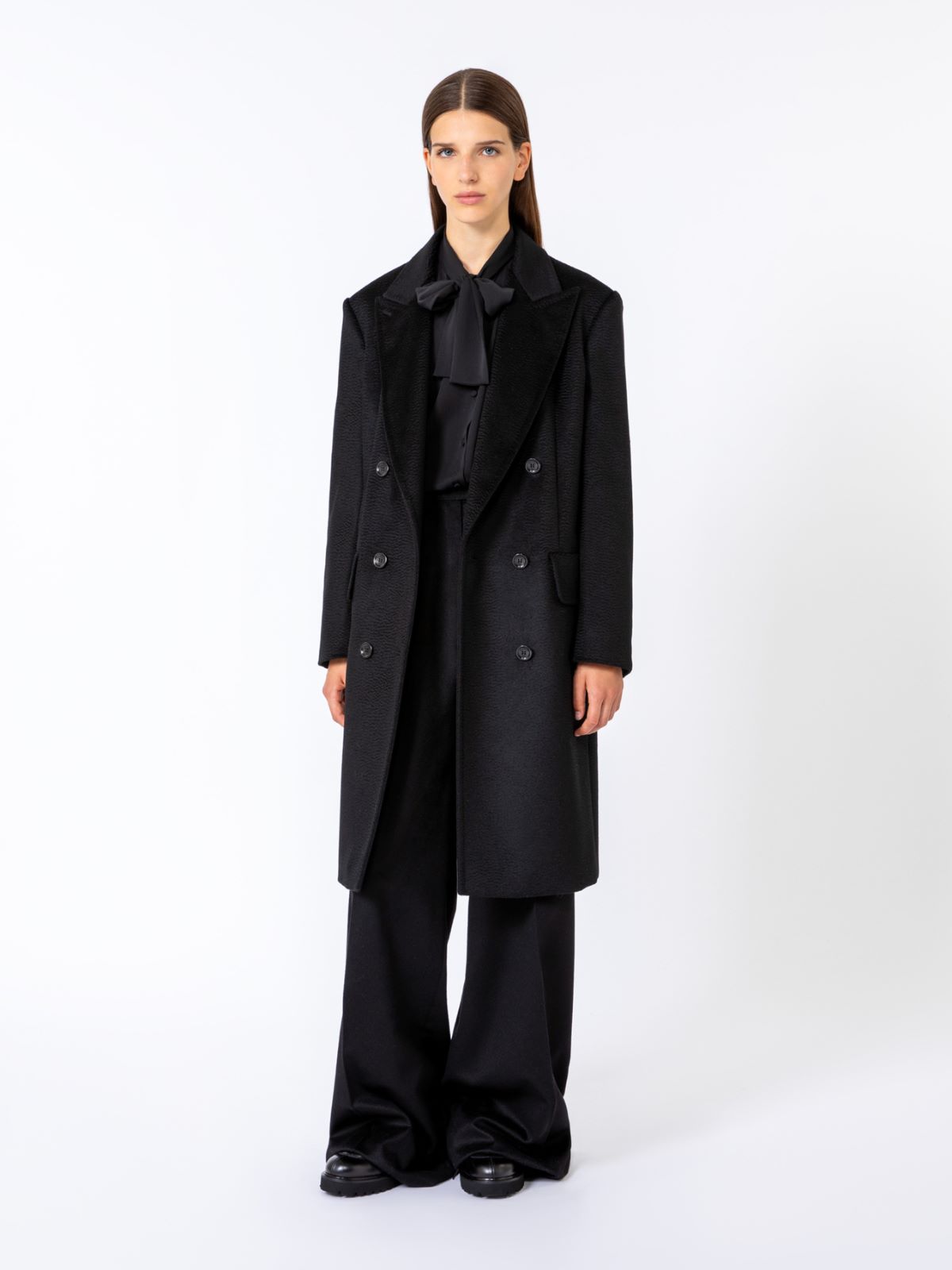 Camel Olimpia Coat + BLACK - Max Mara