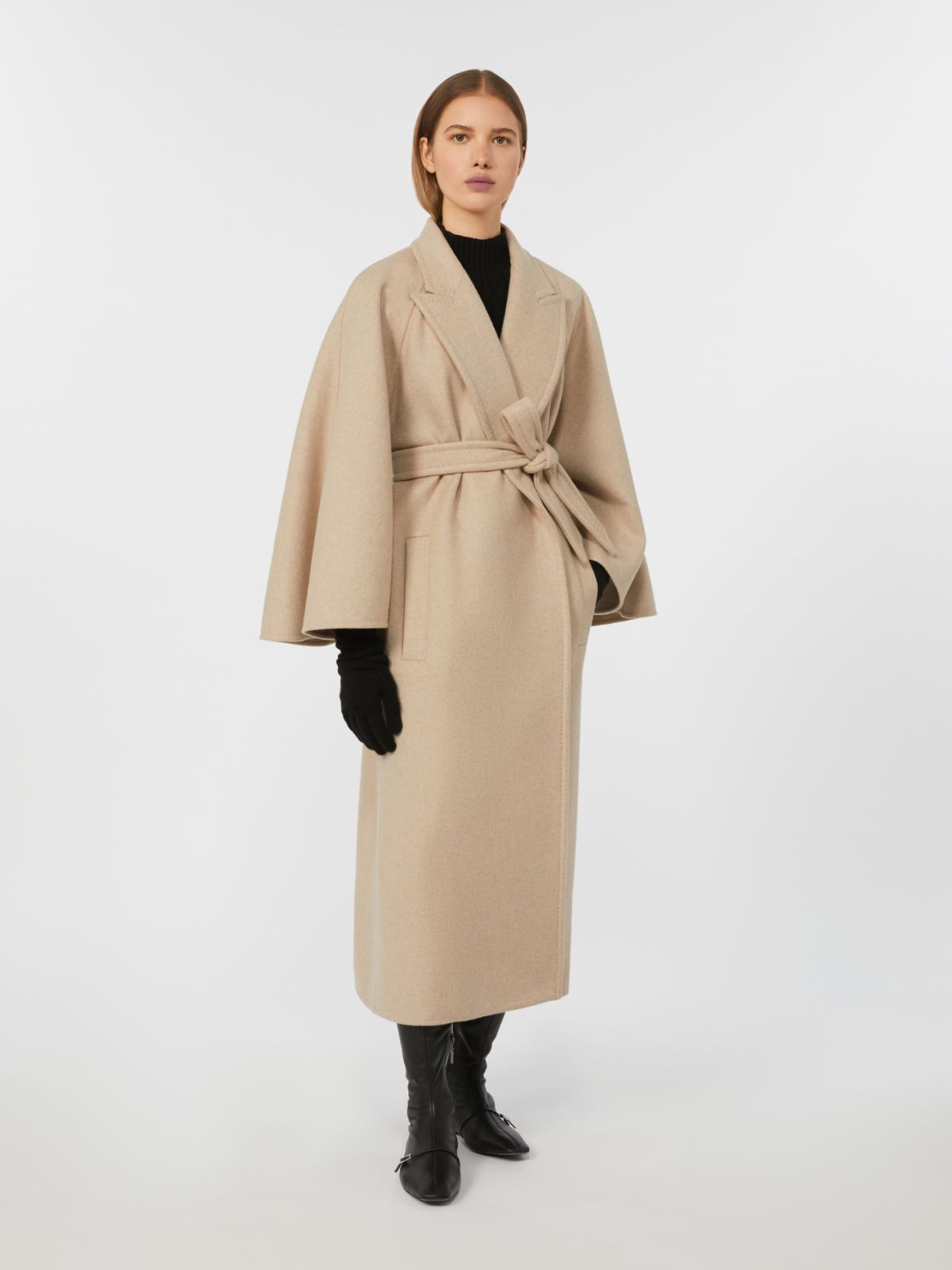 Cashmere, camel and wool coat - SAND - Max Mara - 10