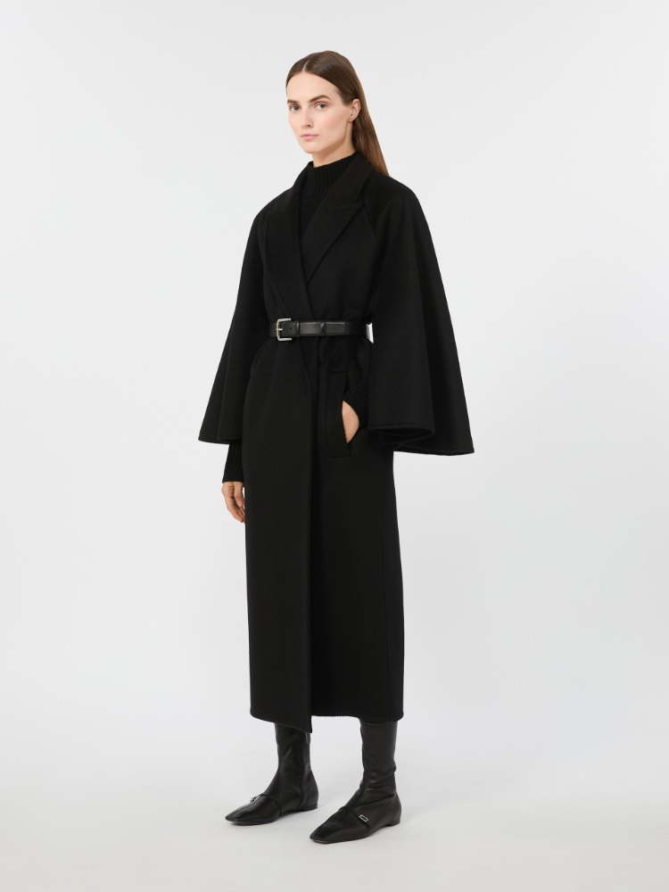 Cashmere, camel and wool coat - BLACK - Max Mara