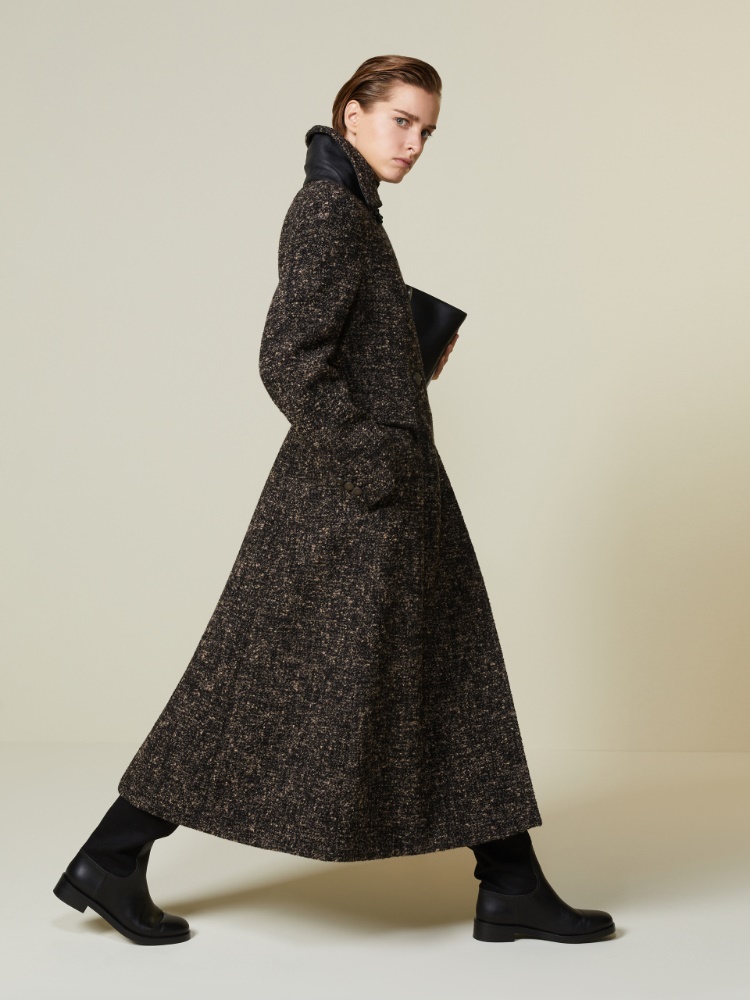 Wool and alpaca redingote coat - BLACK - Max Mara