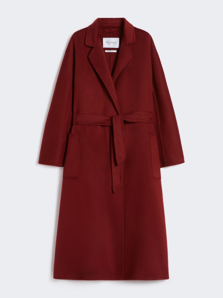 【Max Mara 】バーガンディ Agata コート Max Mara: Burgundy Agata Coat | SSENSE