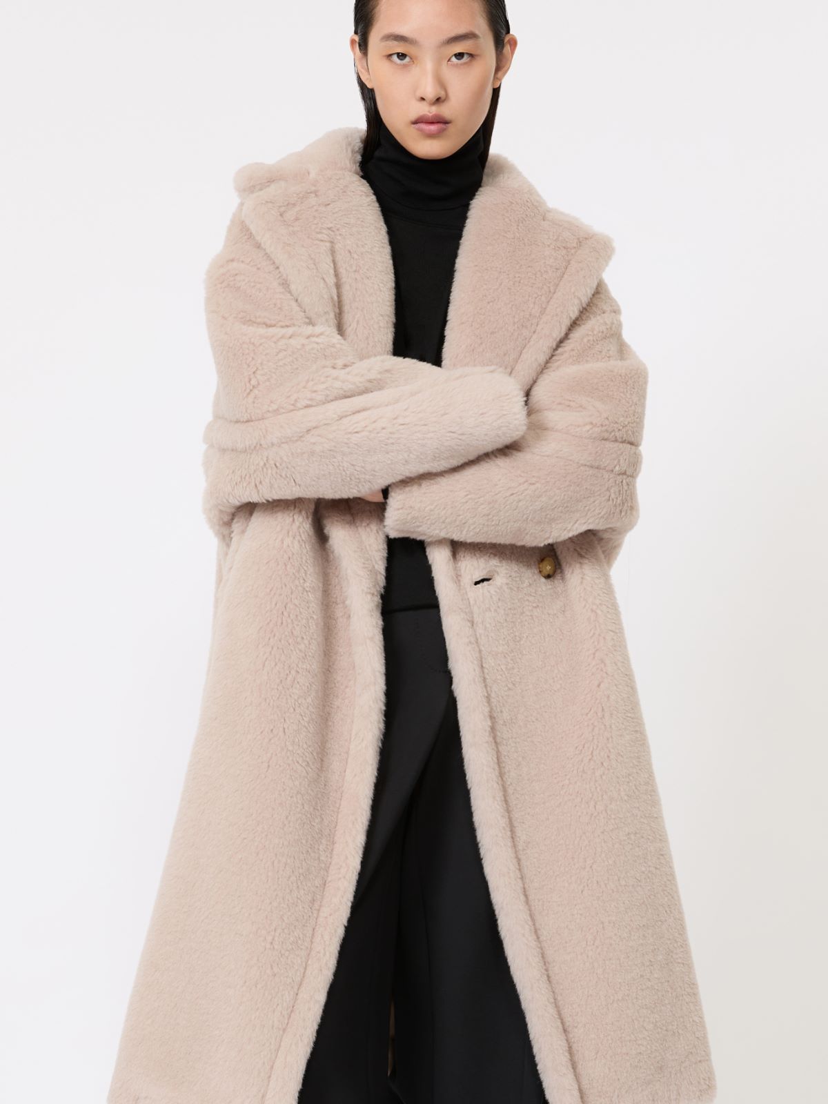Teddy Bear Icon Coat in alpaca and wool - BEIGE - Max Mara - 5