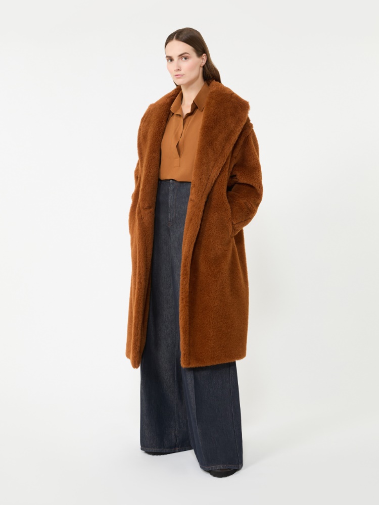 Teddy Bear Icon Coat in alpaca and wool - BROWN BRONZE - Max Mara