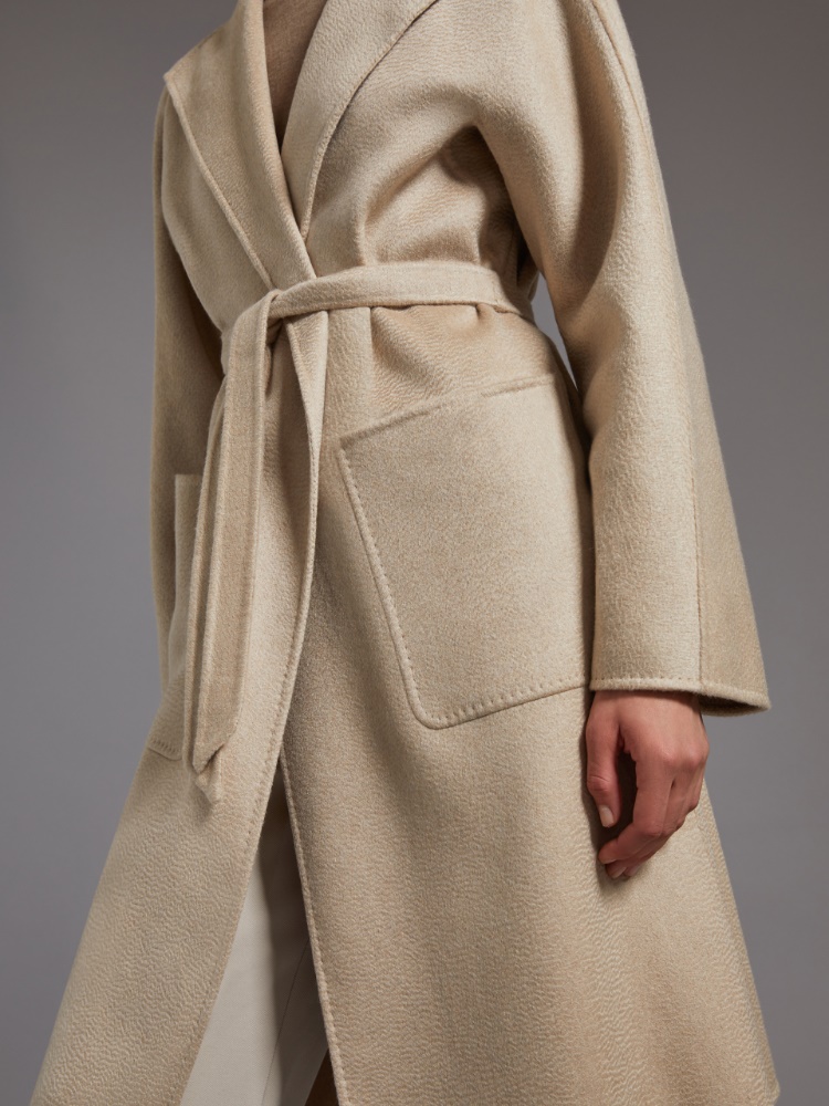 Midi cashmere cardigan coat, sand | 