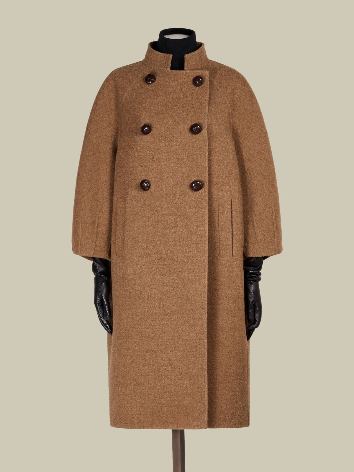 Płaszcz Couture z dwuwarstwowej wełny - WIELBŁĄDZI - Max Mara - 11