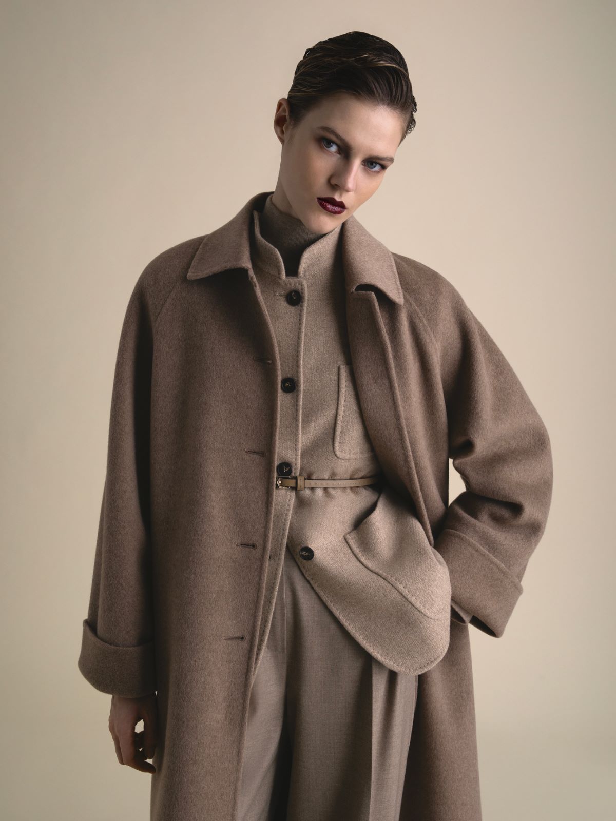 Oversized cashmere coat - HAZELNUT BROWN - Max Mara