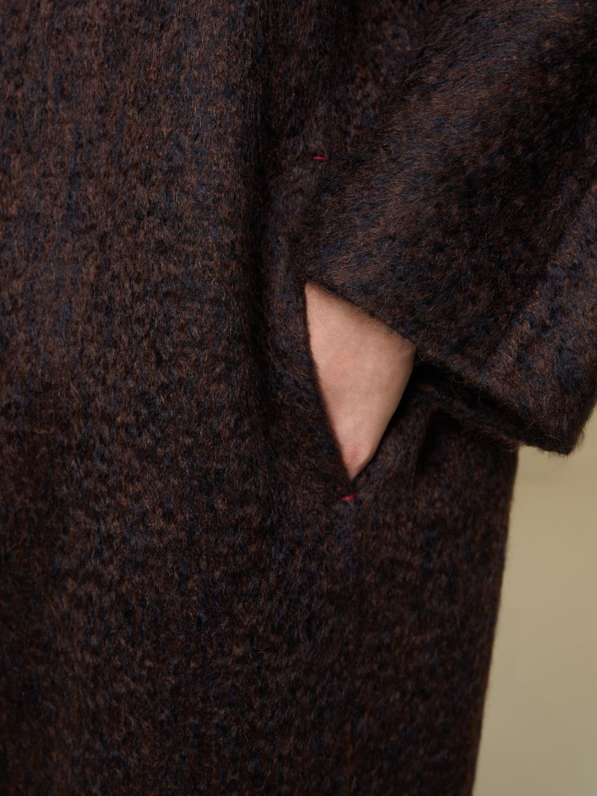 Płaszcz z moheru i kaszmiru zibellino - BRĄZOWY - Max Mara - 5