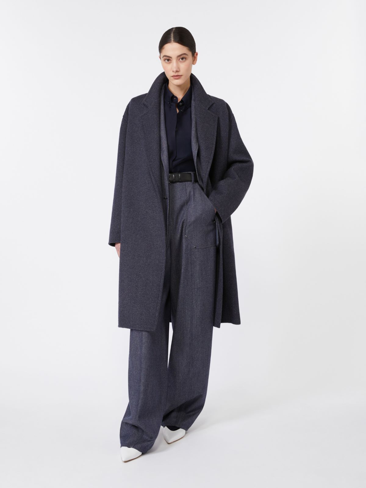 Denim-effect wool coat - ULTRAMARINE - Max Mara - 9