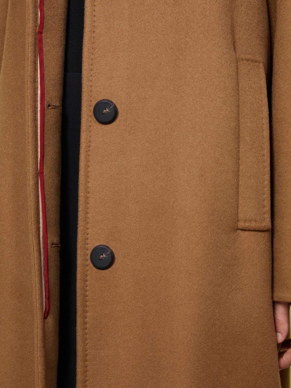 Płaszcz midi z kaszmiru z matowym wykończeniem - WIELBŁĄDZI - Max Mara - 5