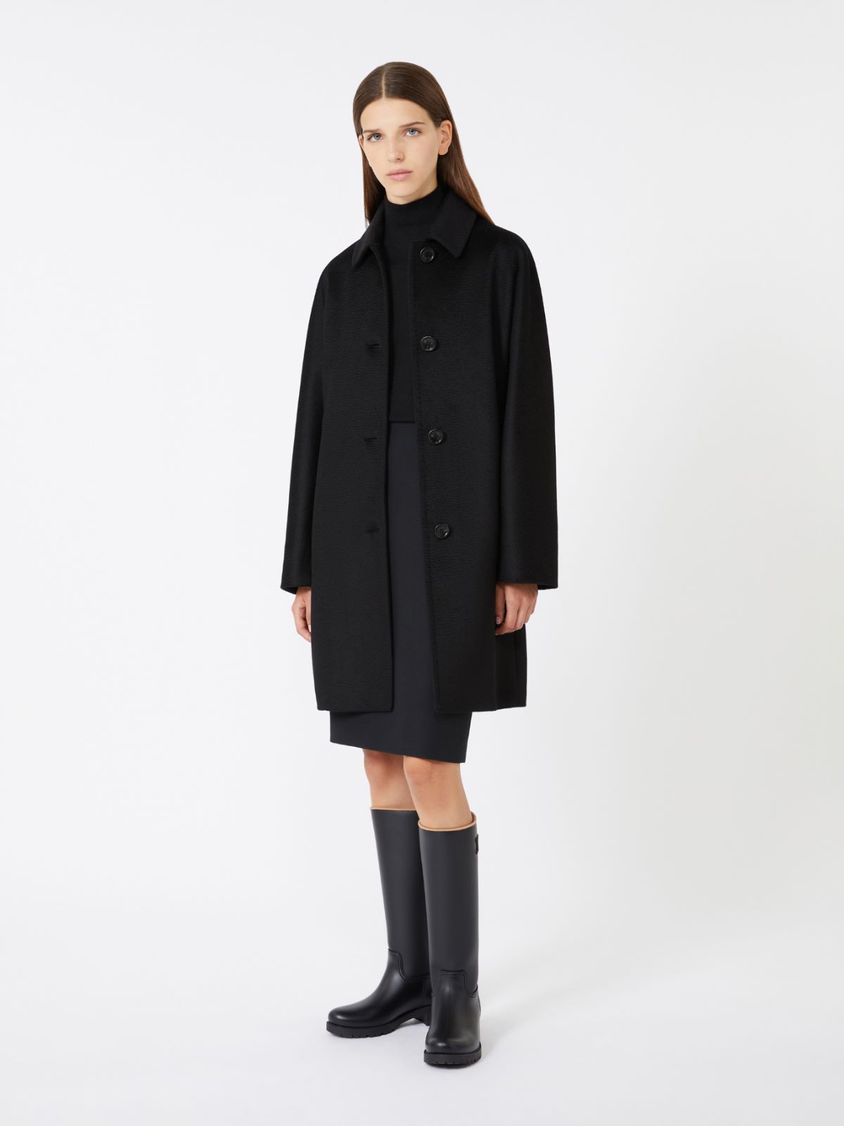 Camel coat with belt - BLACK - Max Mara