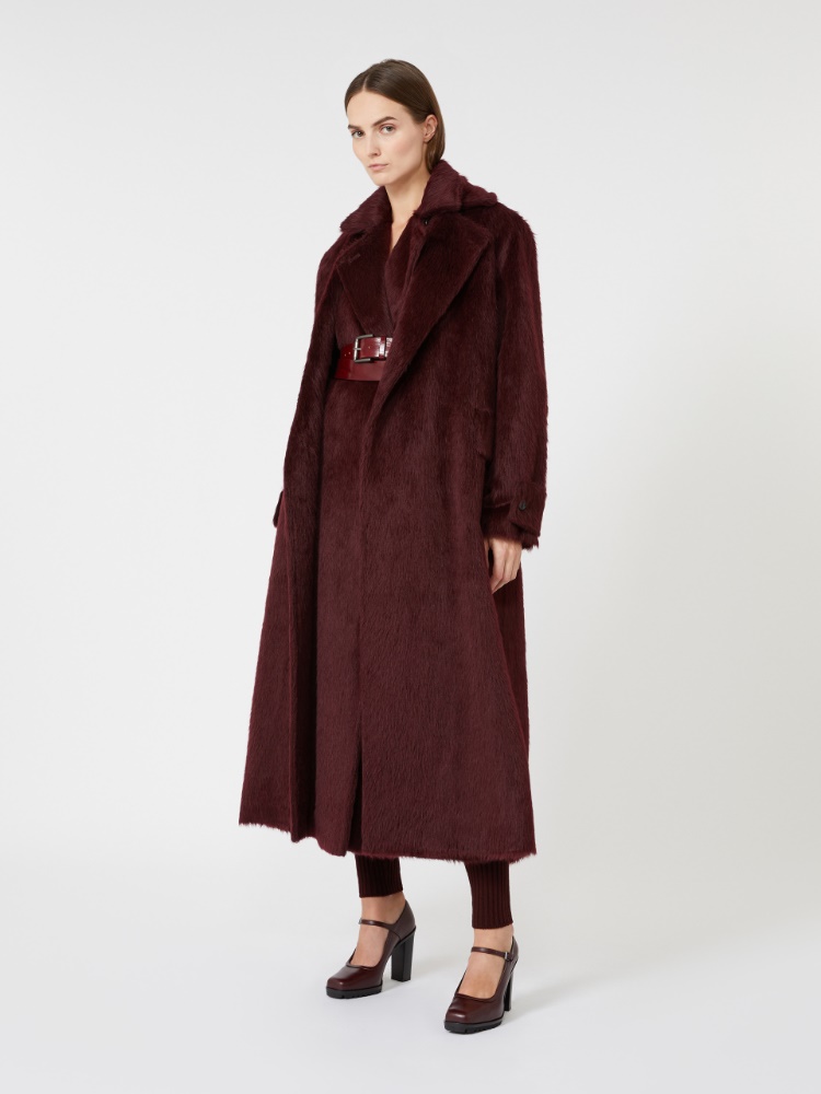 Long wool and alpaca coat - CHERRY - Max Mara