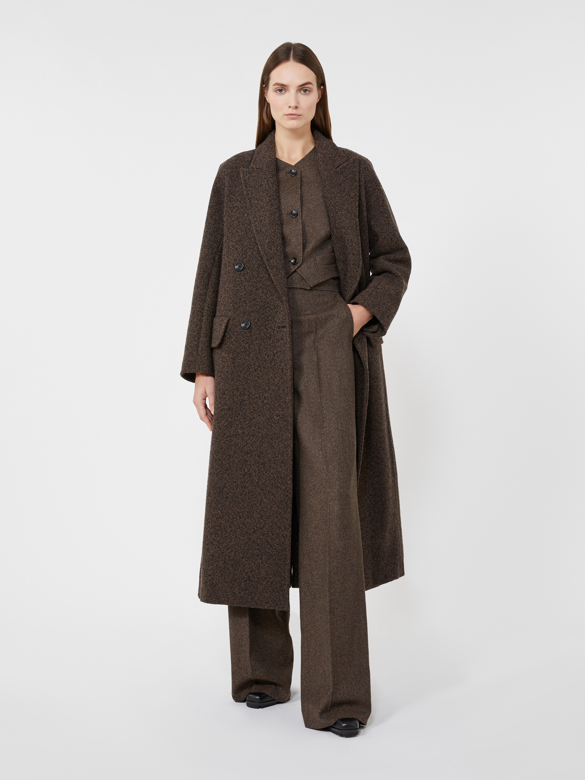 아르코 버진울 코트 - BLACK - Max Mara