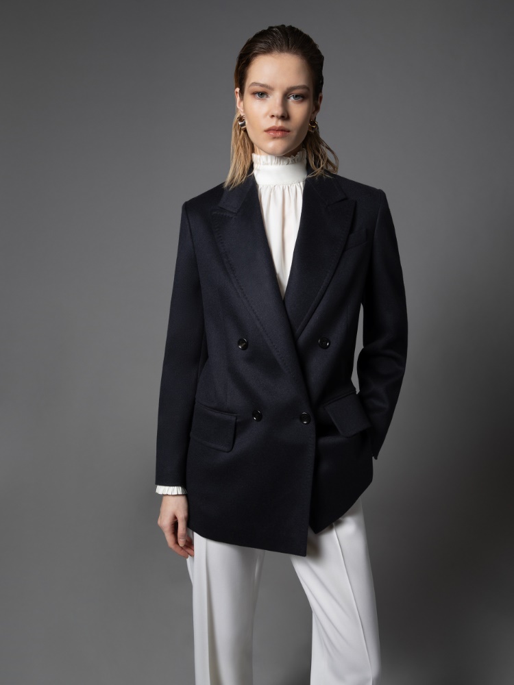 Zibeline camel Olimpia Jacket + ULTRAMARINE - Max Mara