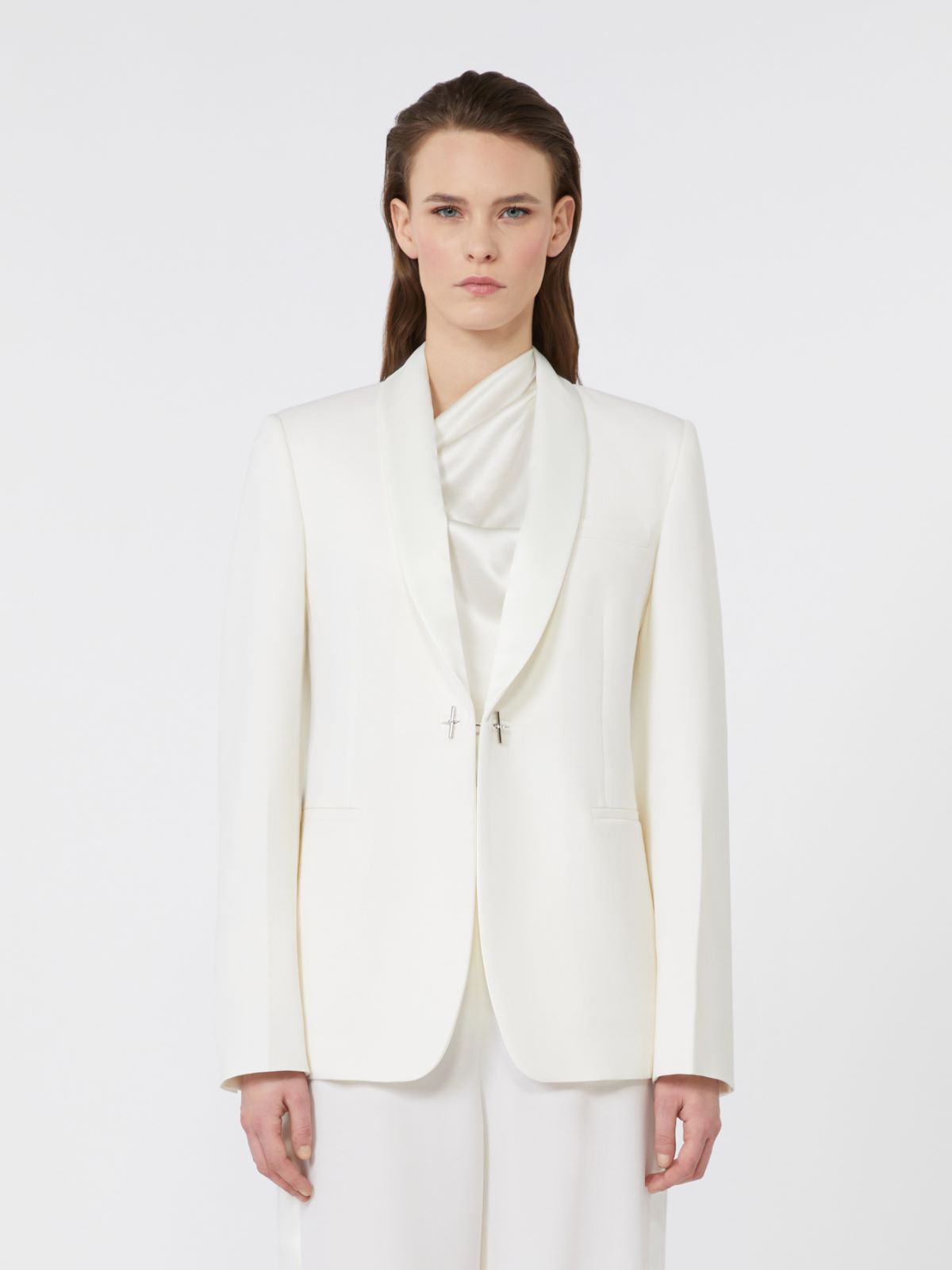 Gabardine wool blazer - WHITE - Max Mara - 2