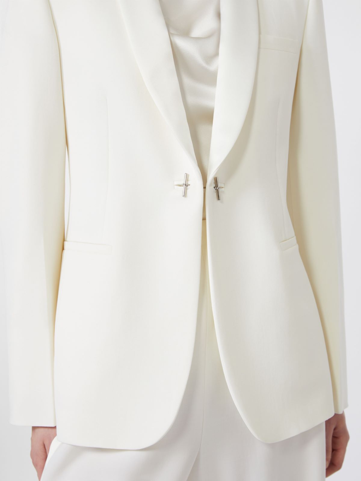 Gabardine wool blazer - WHITE - Max Mara - 4