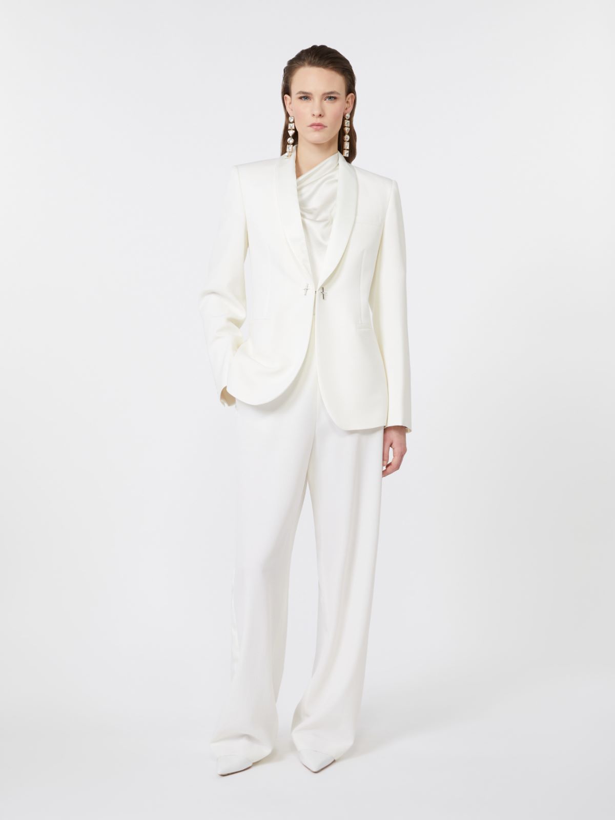 Gabardine wool blazer - WHITE - Max Mara