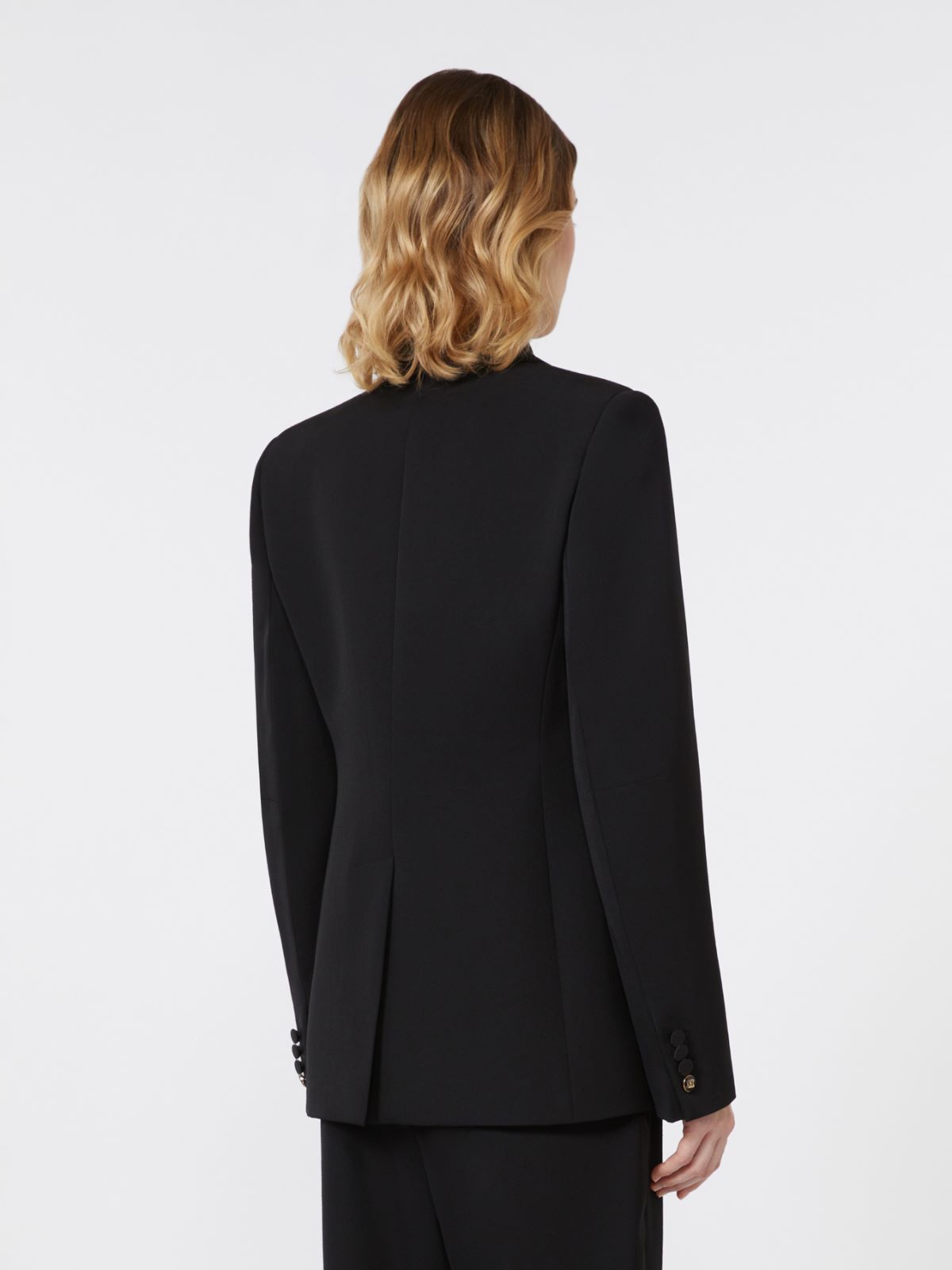 Gabardine wool blazer - BLACK - Max Mara - 3