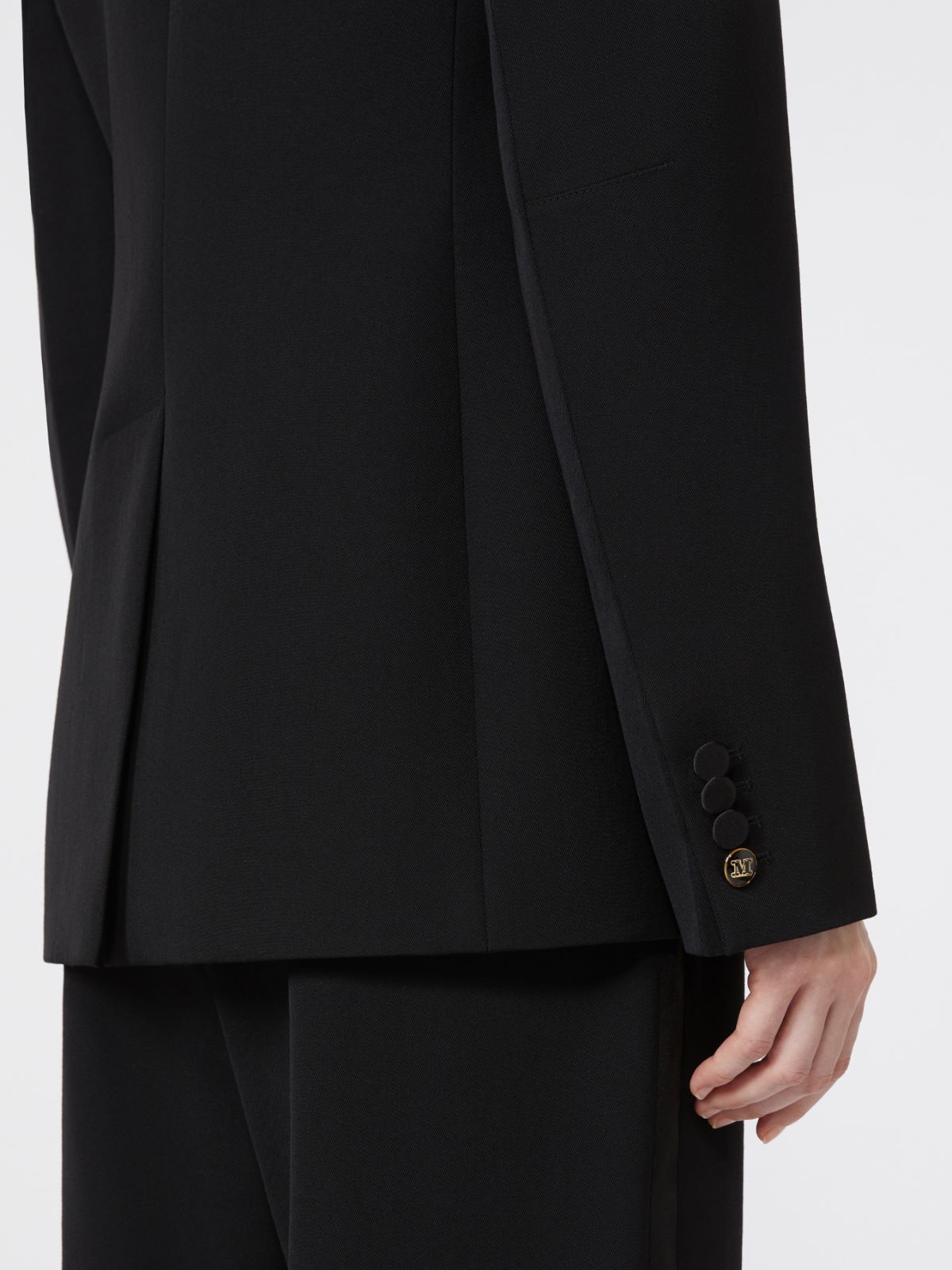 Gabardine wool blazer - BLACK - Max Mara - 5