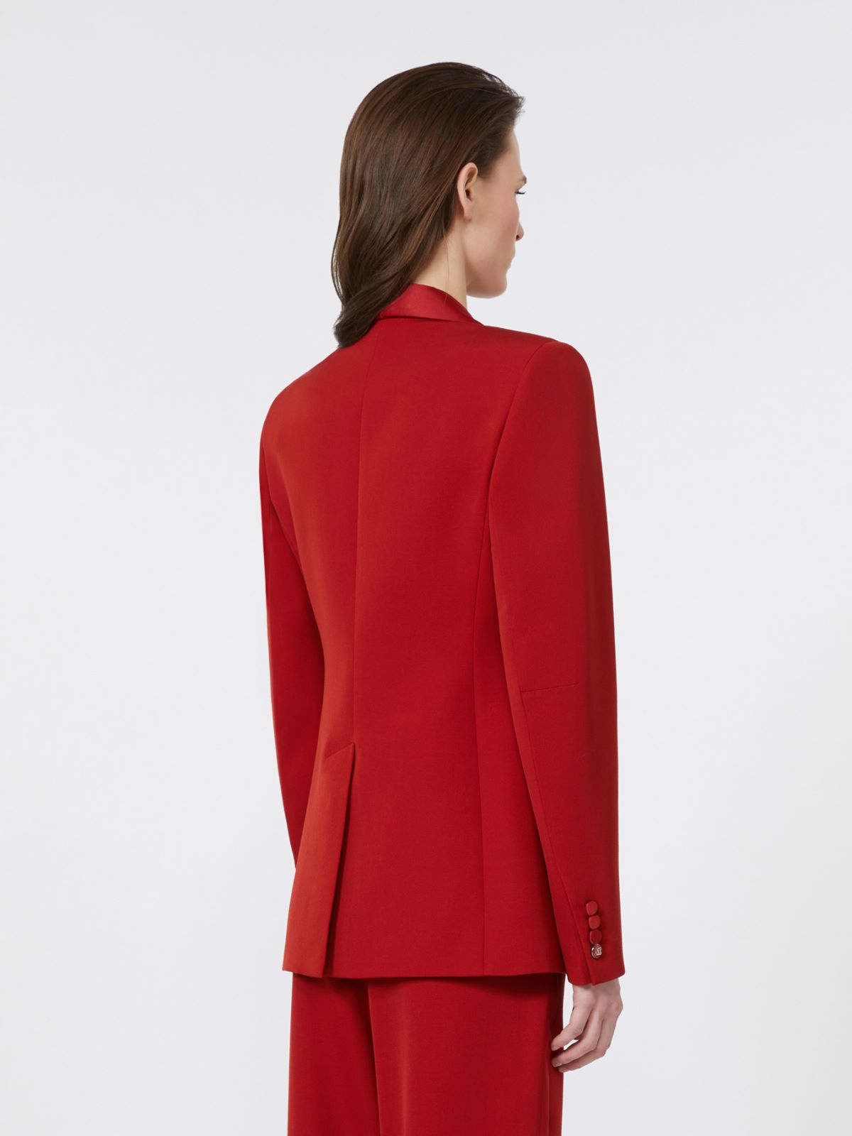 Gabardine wool blazer - RED - Max Mara - 3