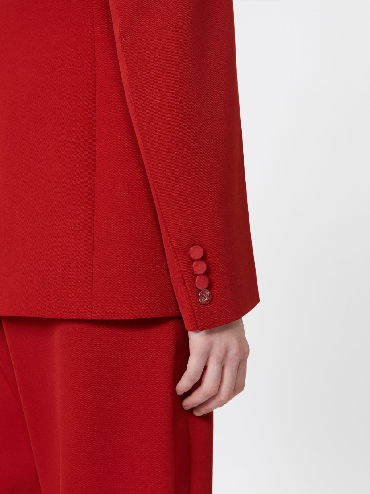 Gabardine wool blazer - RED - Max Mara - 5