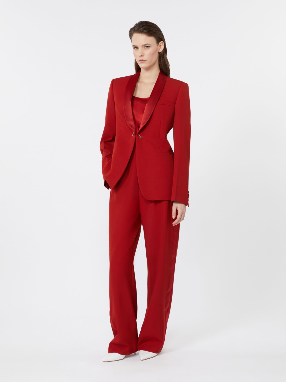 Gabardine wool blazer - RED - Max Mara - 10