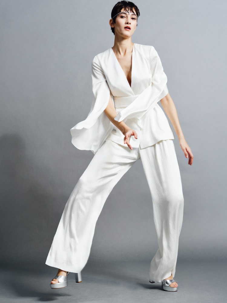 Silk satin kimono jacket + WHITE - Max Mara