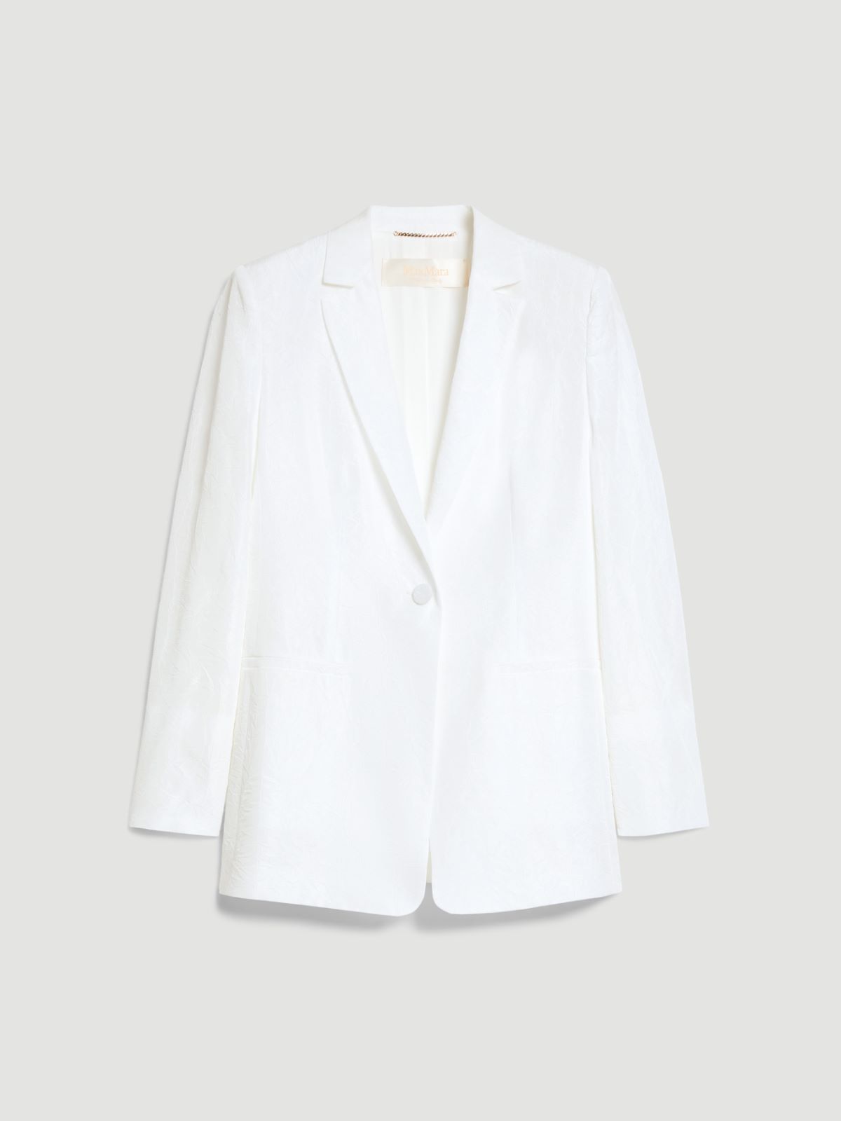 Single-breasted blazer in micro-faille - WHITE - Max Mara - 9