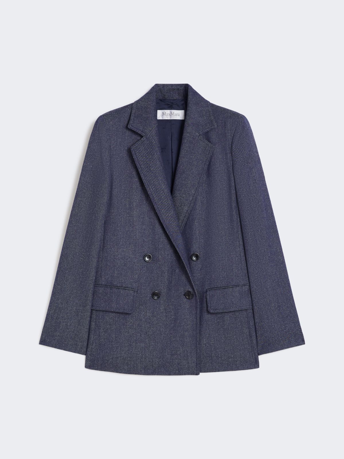 Slim-fit denim-effect wool blazer - ULTRAMARINE - Max Mara - 9