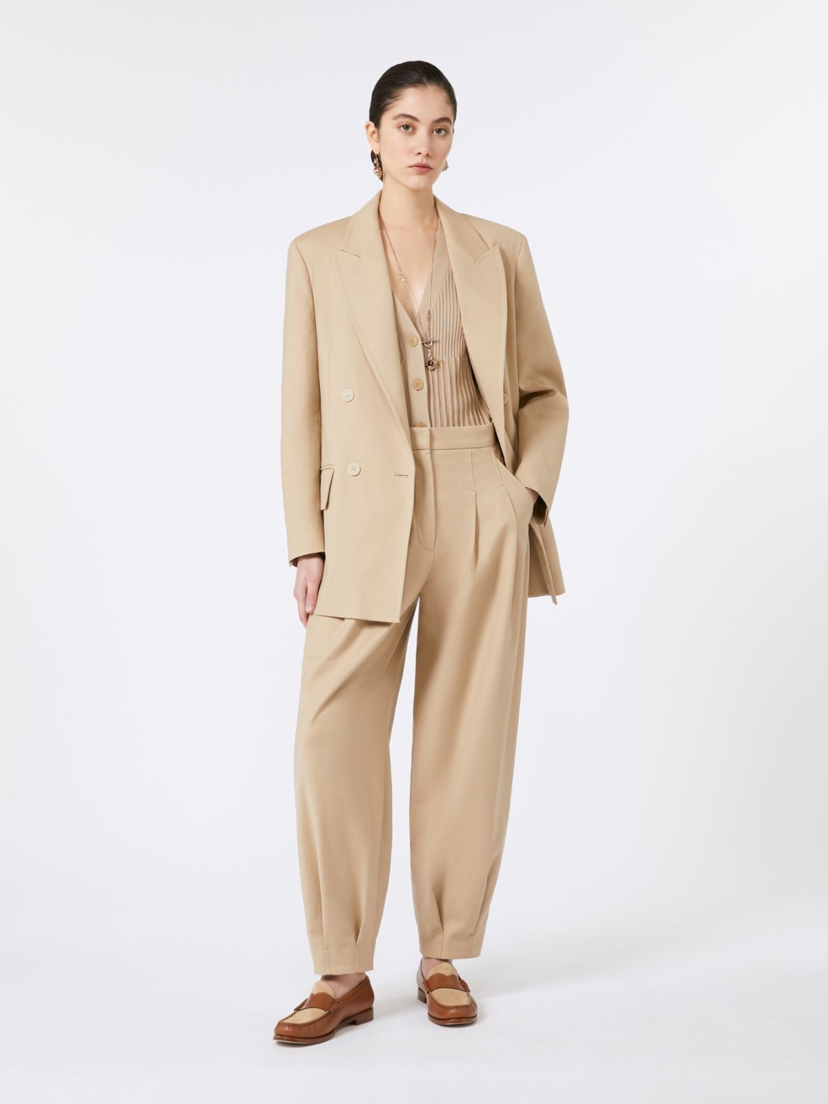 Olimpia Jacket in stretch canvas - SAND - Max Mara - 8