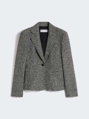 アウターその他 MAX MARA Woman Blazer White 2511041072600 001 White guglia single breasted linen blazer Maxmara - women
