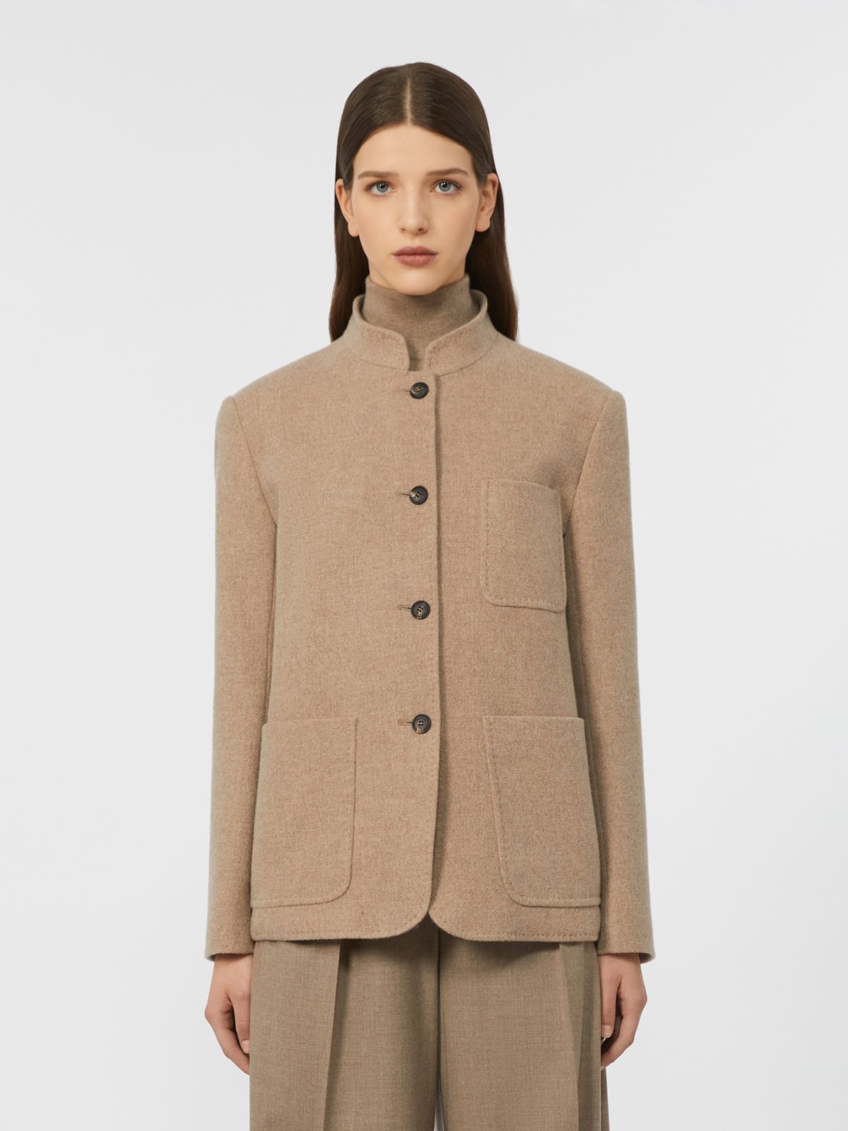 Cashmere jacket with belt - SAND - Max Mara - 2
