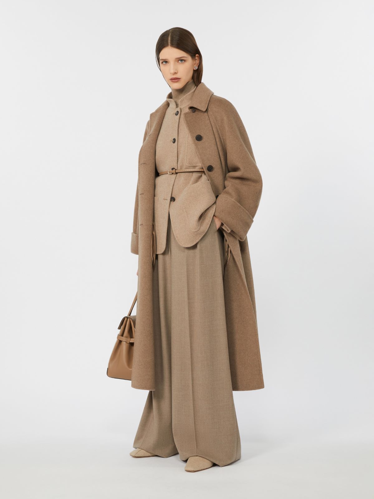 Cashmere jacket with belt - SAND - Max Mara - 9