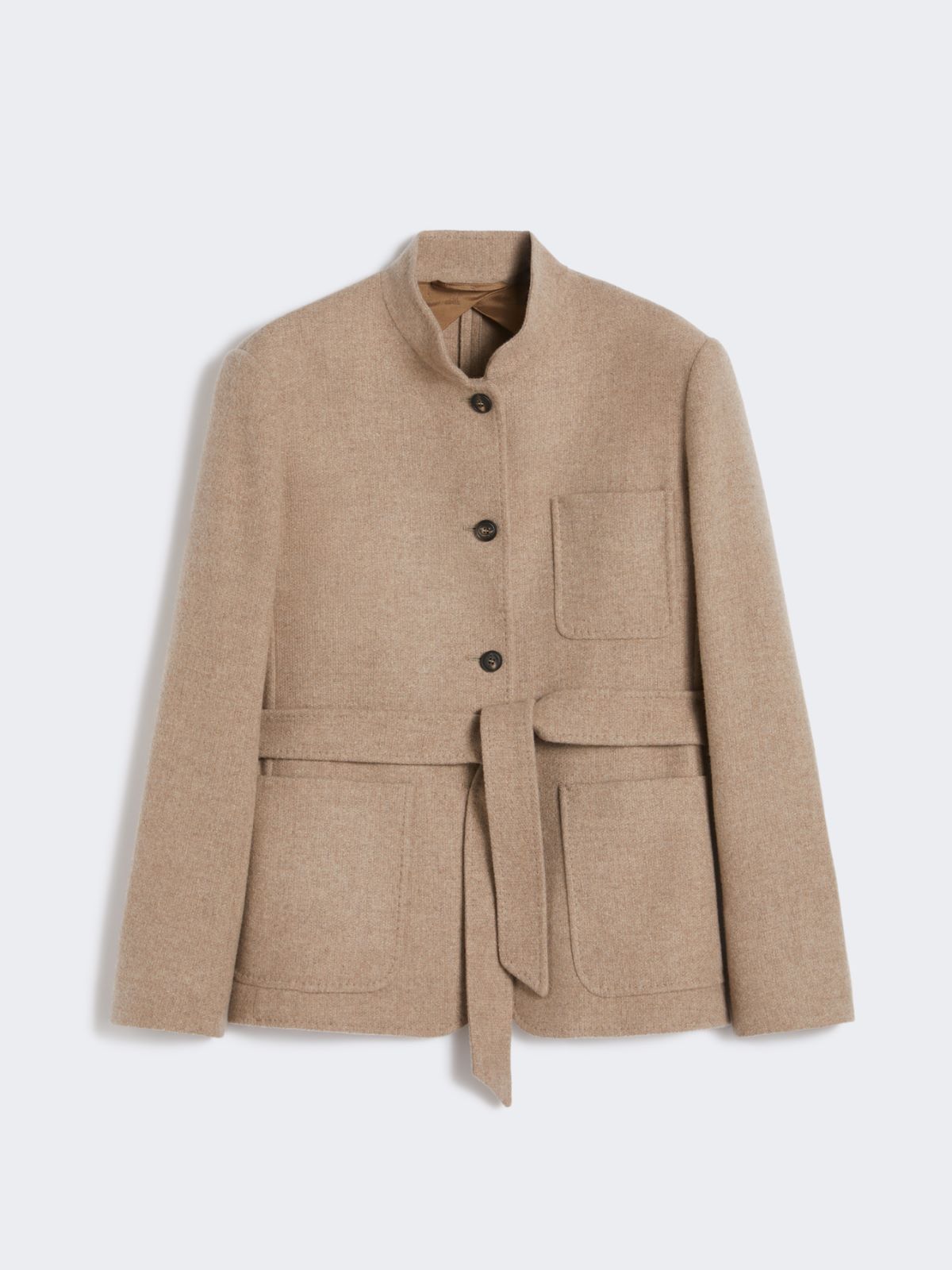 Cashmere jacket with belt - SAND - Max Mara - 9
