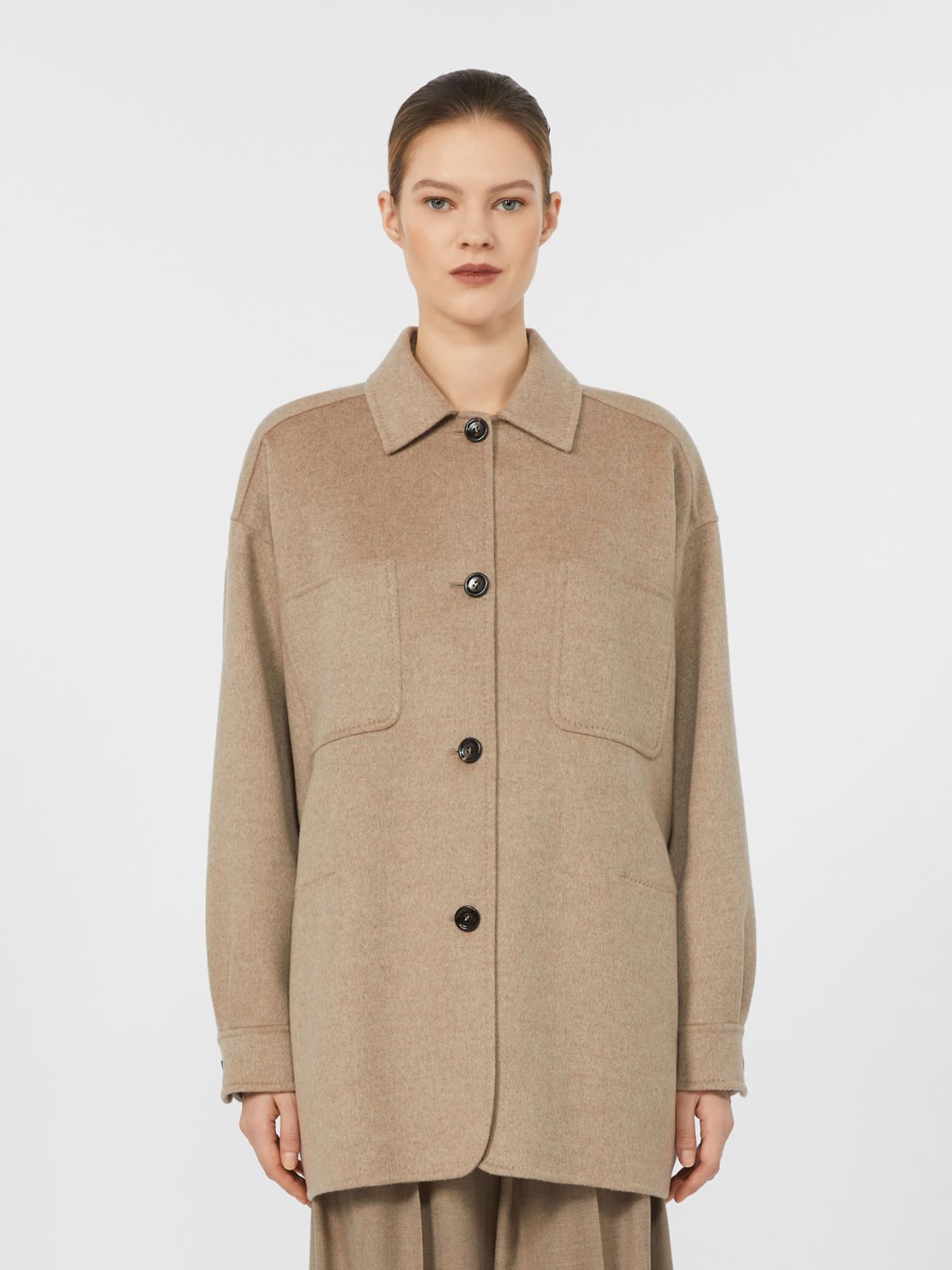 Cashmere shirt jacket - SAND - Max Mara - 2