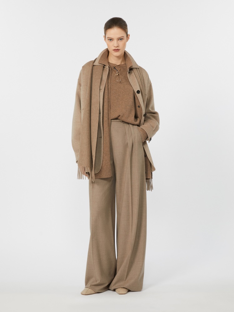 Cashmere shirt jacket - SAND - Max Mara