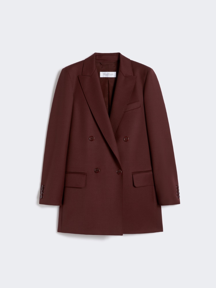 - Doppelreihiger Blazer aus Wolle - KIRSCHE - Max Mara
