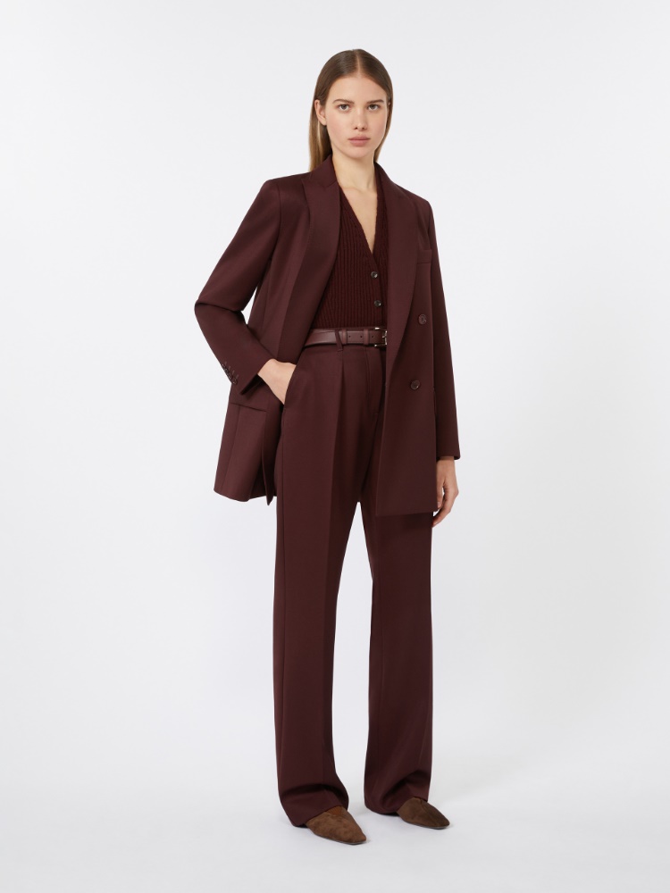 - Double-breasted wool blazer - CHERRY - Max Mara