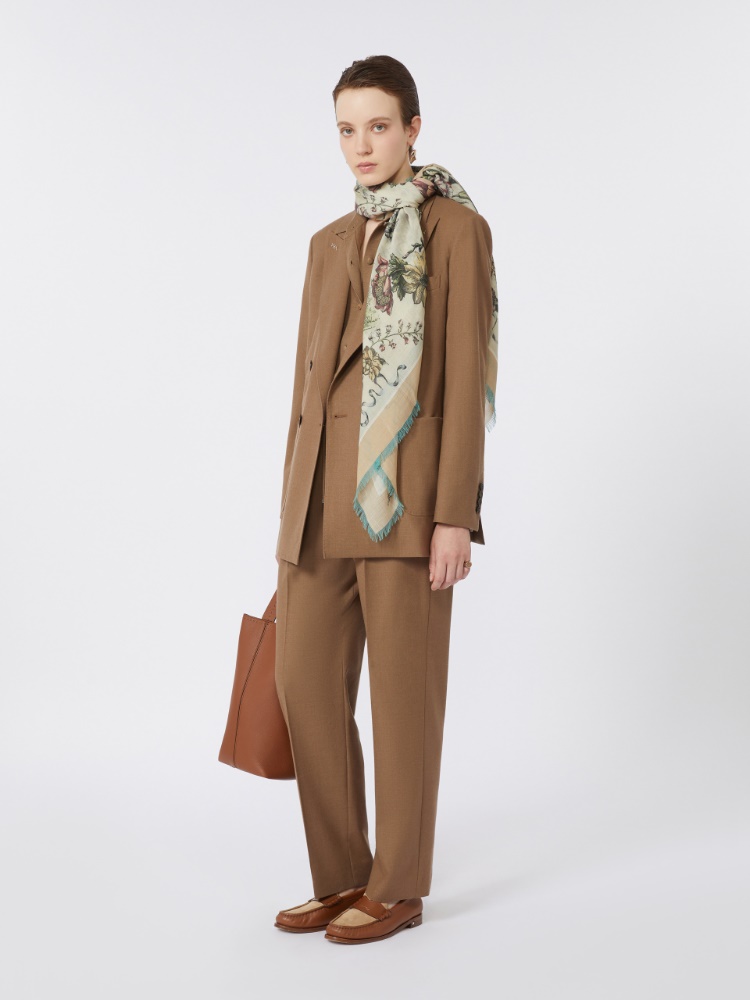Blazer en cachemire foulé - CUIR DE VACHE - Max Mara - 2