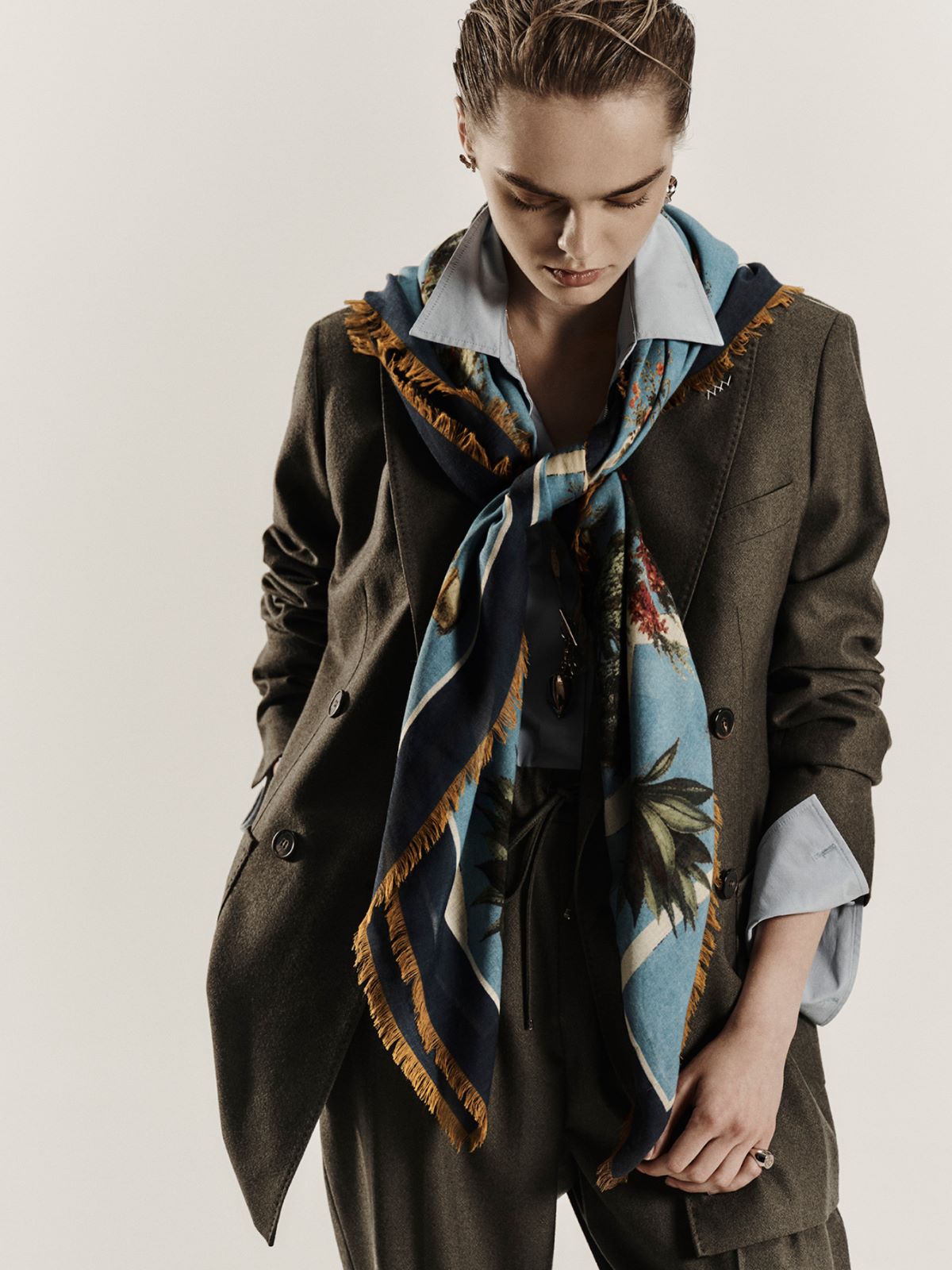 Cashmere foule blazer - KAKI - Max Mara