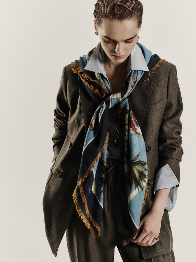 Cashmere foule blazer + KAKI - Max Mara