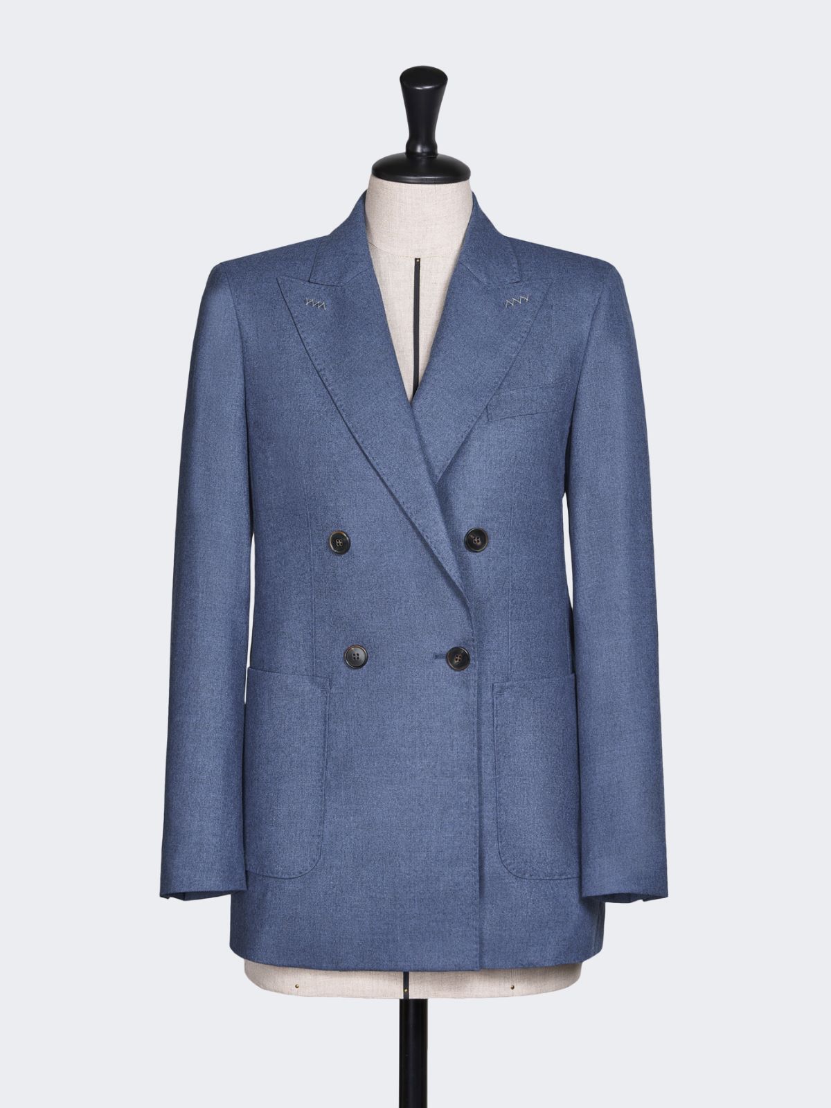 Blezer z włochatego kaszmiru - NIEBIESKI DŻINSOWY - Max Mara - 9