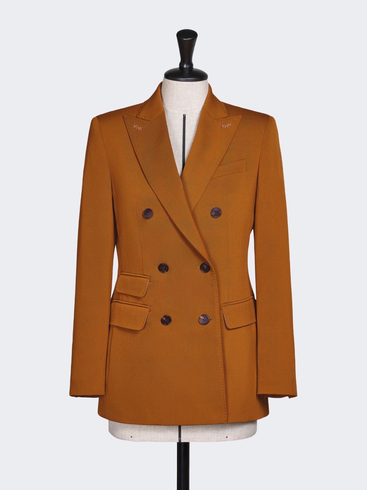 Double-breasted wool granite blazer - MUSTARD - Max Mara - 9