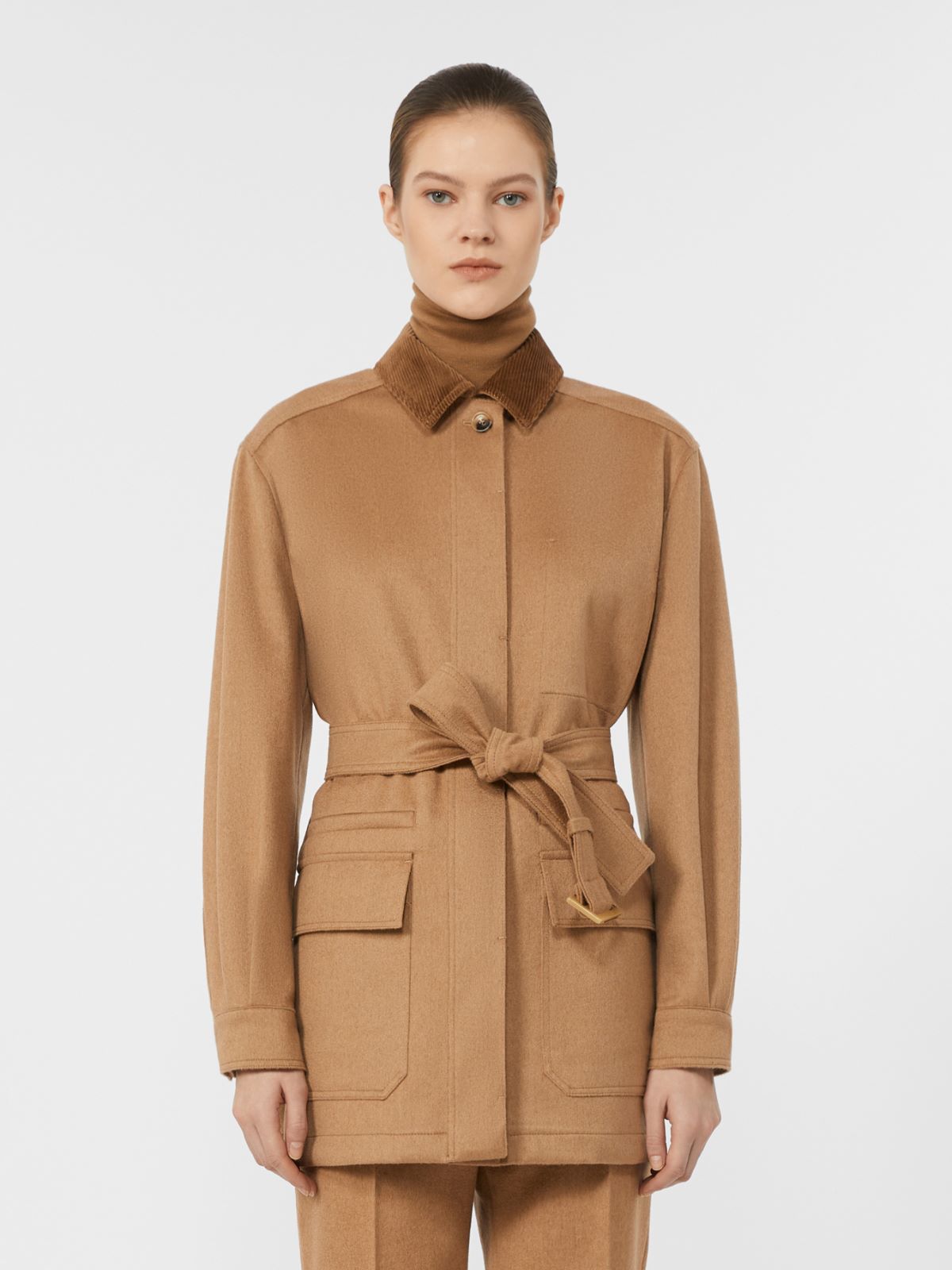 Krótka kurtka w kolorze camel z wodoodporną powłoką - WIELBŁĄDZI - Max Mara - 2
