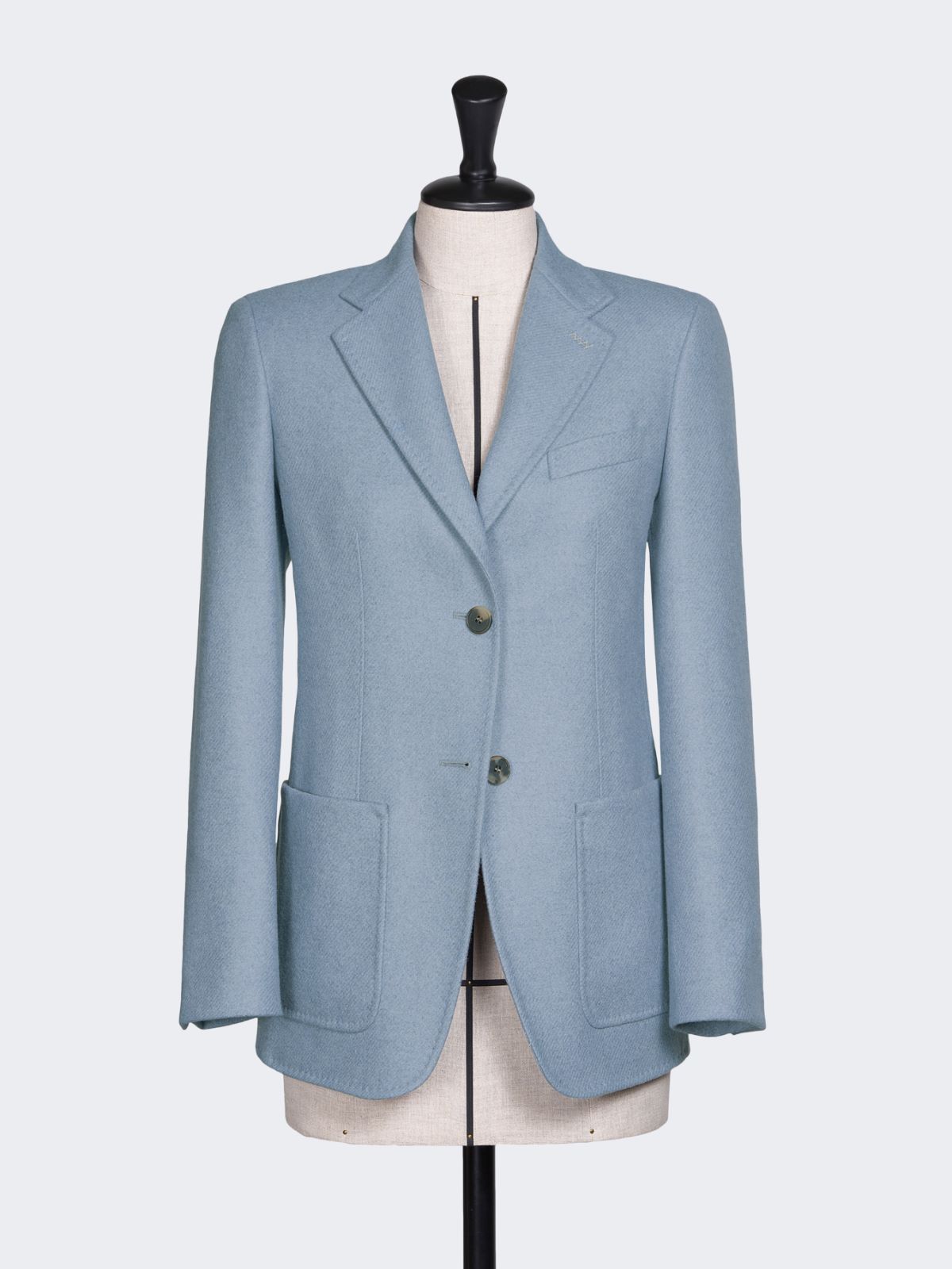 Single-breasted alpaca, cashmere and camel blazer - LIGHT BLUE - Max Mara - 9